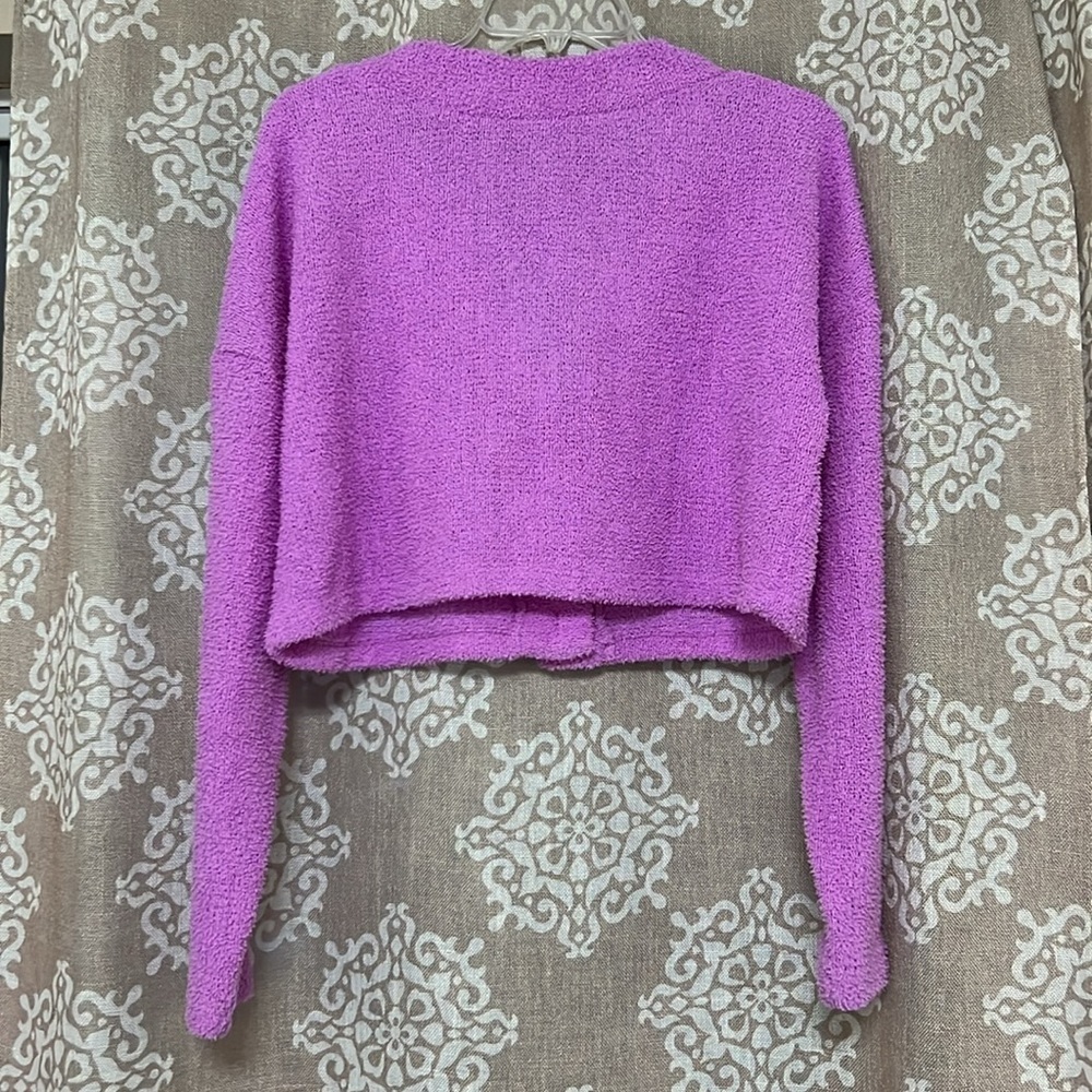 Cropped Cardigan- Teddy Bear Soft - Picture 3 of 8